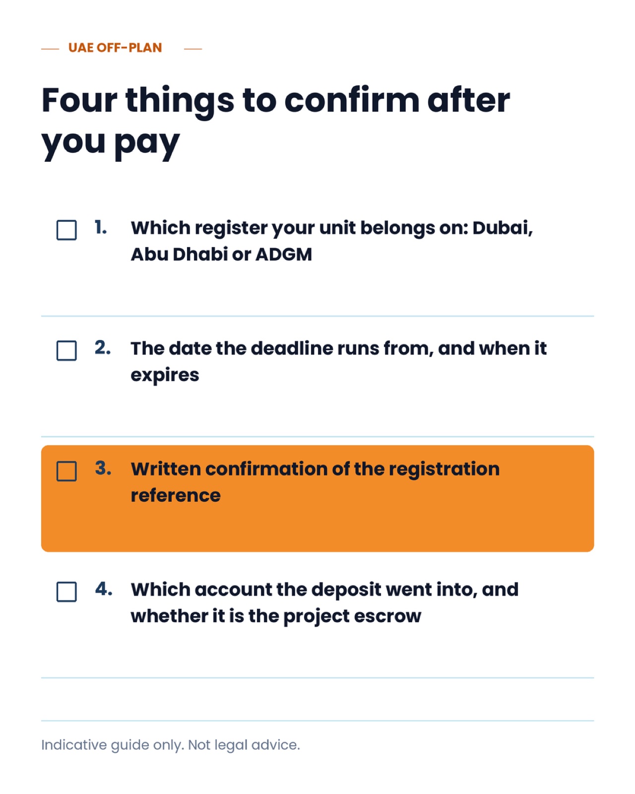 Four things to confirm after you pay