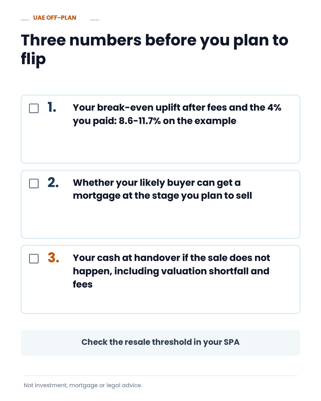 Three numbers before you plan to flip