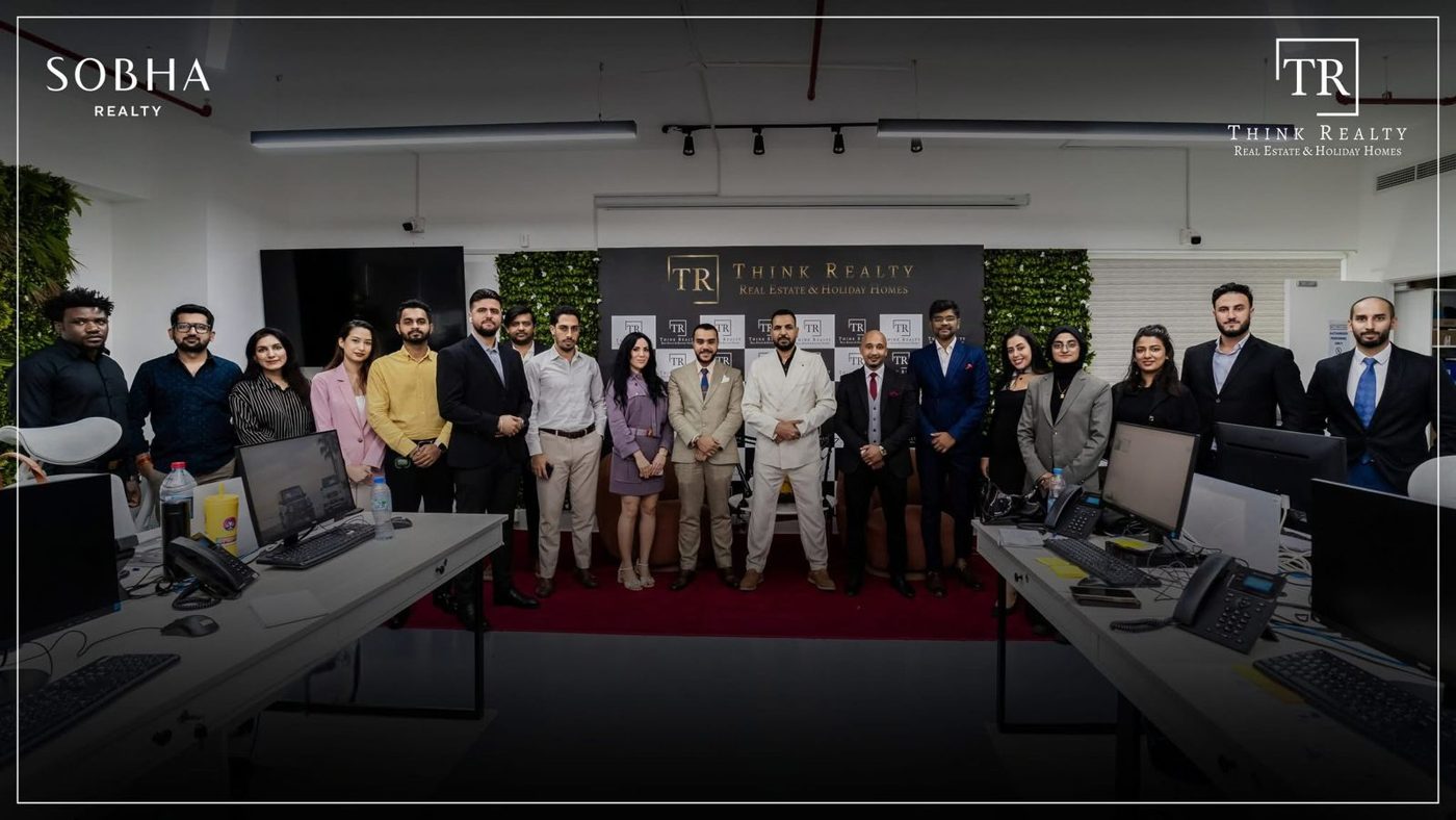 Team at a developer sales event