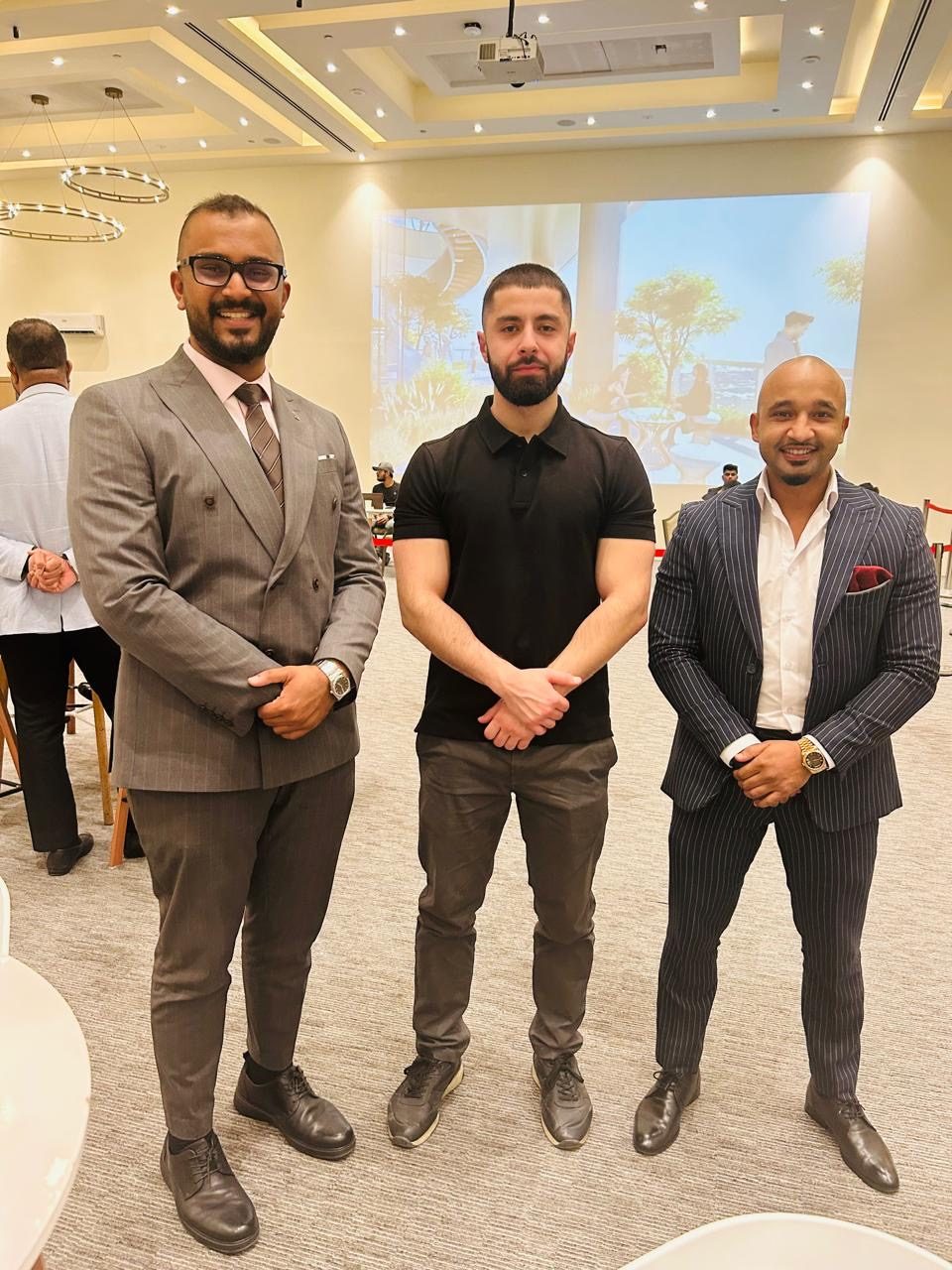 At a property launch event